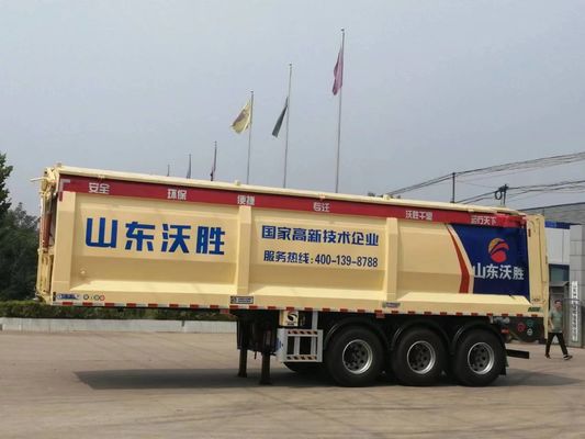 60 tonnellate di acciaio personalizzabile, capacità massima di tre assi, semirimorchio da Wosheng