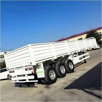 Semi-remolchio 3 assi Camion Recinzione Tavolo di metallo Parete laterale professionale 12400x2610x1550mm
