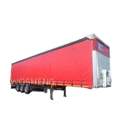 Camion 40-50 tonnellate 3 assi 40ft 45ft Red Curtain Side Sliding Semi-Trailer con bambusa in PVC