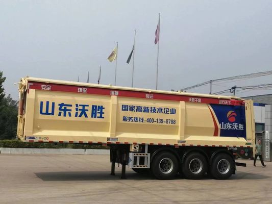 25 cubo 3 assi nastro trasportatore tiratore rimorchio trattore per fanghi di carbone