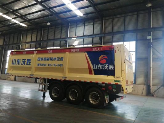 3 assi 60 tonnellate rimorchio con sospensione meccanica e nastro trasportatore