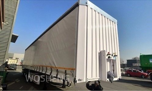 OTTC 3 assi 40ft 45ft White Curtain Side Sliding Truck Semi-trailer per il mercato russo