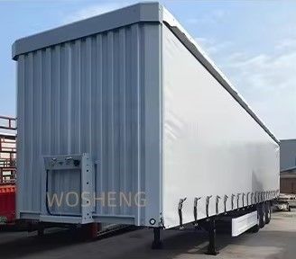OTTC 3 assi 40ft 45ft White Curtain Side Sliding Truck Semi-trailer per il mercato russo