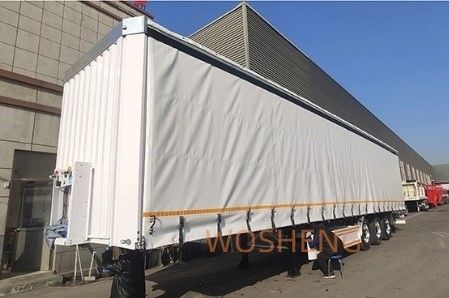 40-50 tonnellate 3 assi Bianco 40ft 45ft cortina di PVC Side Truck semirimorchio per rimorchio camion