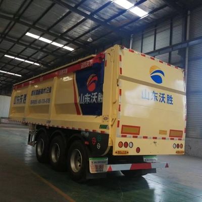 60 tonnellate Semi-remolchi di scarico Camion per il trasporto di merci Materiale di acciaio Crawler Livelo