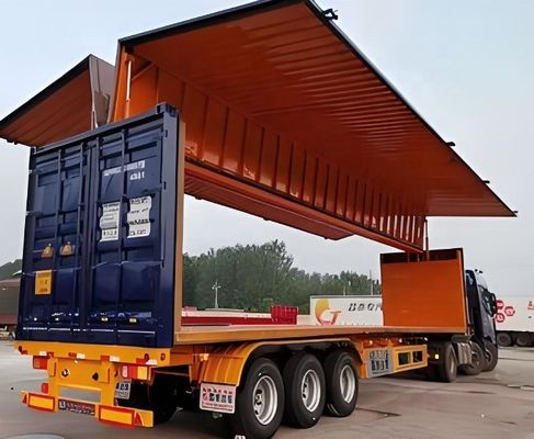 Sosposizione meccanica/aerea a tre assi Semi-remolchi con azione di trasporti logistici di merci