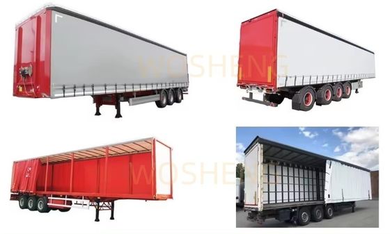 Semi-remolchio Wosheng 2024 3 Axle Express e Logistics Curtain Side Semi-remolchio camion