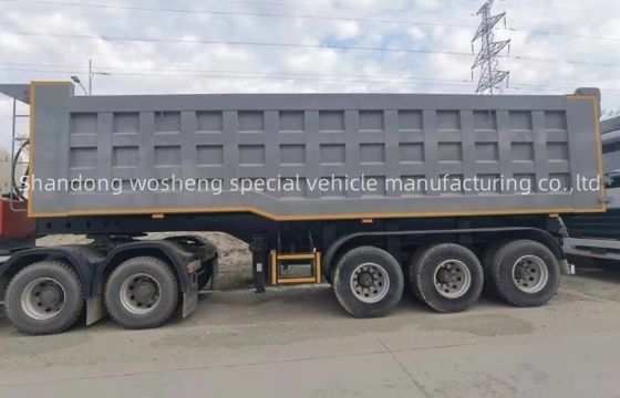 Camion rimorchio Wosheng 3 assi idraulici retro di scarico tipper semi-camion tipping rimorchi