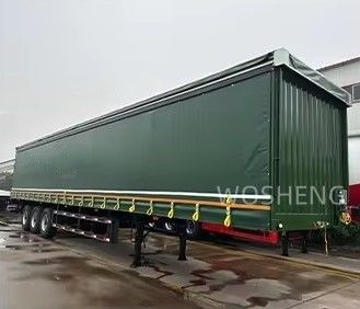 BPW/FUWA Asse 3 Asse 40ft 45ft PVC Semi-remorco a tenda laterale con tenda laterale