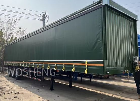 BPW/FUWA Asse 3 Asse 40ft 45ft PVC Semi-remorco a tenda laterale con tenda laterale