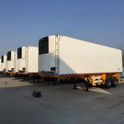 Q345B T700 Materiale carico pesante 45ft semi-remolante frigorifero con unità di potenza Reefer