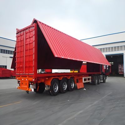 Pneumatici 12R22.5 12 unità Semi-remorco logistico in acciaio con ampiezza delle ali