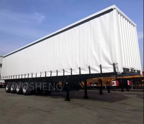 40 tonnellate Max Payload Triasse Connesso Cartone Cargo Semi-remorchio con cortina laterale personalizzabile