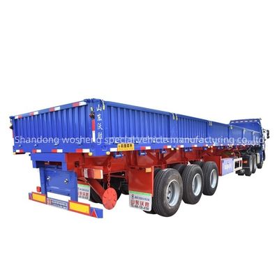 Dump laterale Semi-truck rimorchi Wosheng 3 assi di ribaltamento laterale per ribaltamento laterale di ribaltamento laterale