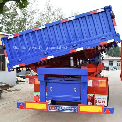 Dump laterale Semi-truck rimorchi Wosheng 3 assi di ribaltamento laterale per ribaltamento laterale di ribaltamento laterale