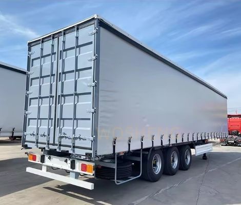 Contenitore per tende laterali a tela da 53 piedi semi-remolchio per bevande e verdure