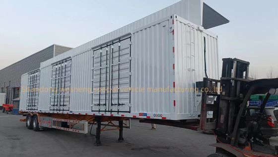 12R22.5 12 unità pneumatico open van double wing semi-trailer per il trasporto di merci