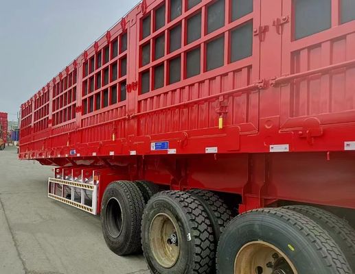 Suspensione meccanica 45 metri cubi di rimorchio laterale per scarico di merci sfuse