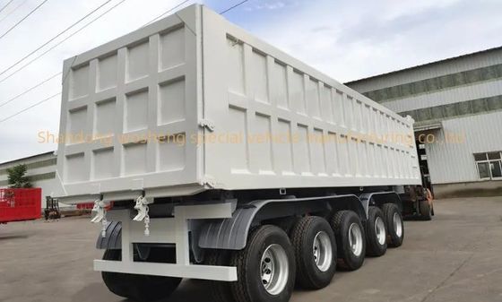 5 assi Semi-remolchi idraulici posteriori a scarico con Q345B / T700 di acciaio