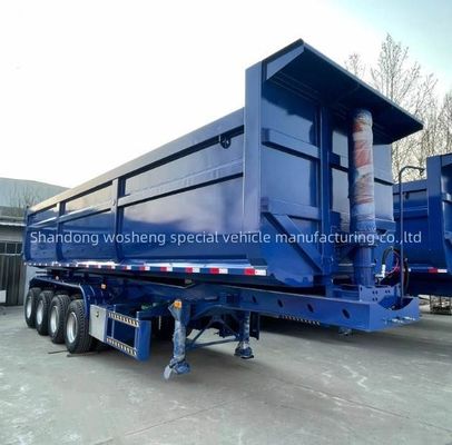 3/4 Assi Wosheng idraulico posteriore Semi Dump rimorchio tipper camion rimorchi con migliore