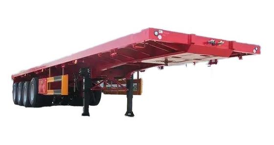 Cargo massimo 100 tonnellate 3 assi contenitore a letto piatto semirimorchio piatto per camion pesanti