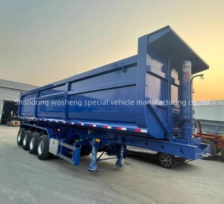 3/4 Assi Wosheng idraulico posteriore Semi Dump rimorchio tipper camion rimorchi con migliore