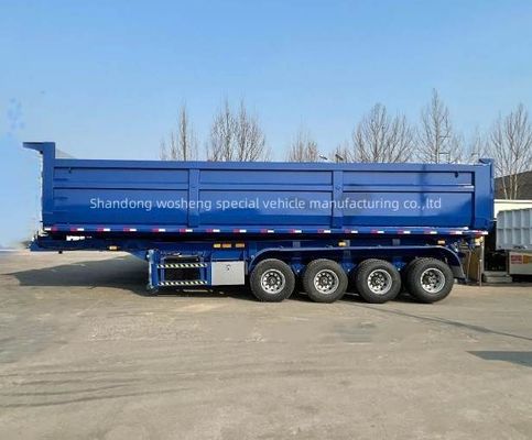 3/4 Assi Wosheng idraulico posteriore Semi Dump rimorchio tipper camion rimorchi con migliore