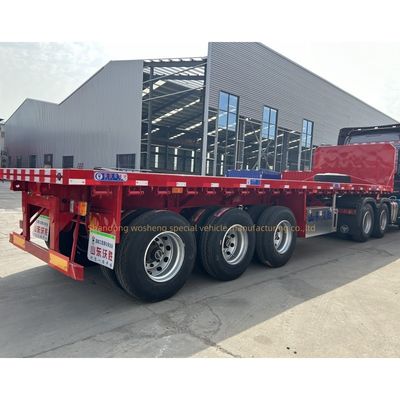 3 o 4 assi Cargo navale e 20ft 40ft Container Flatbed Trailer con 50tons Max Payload
