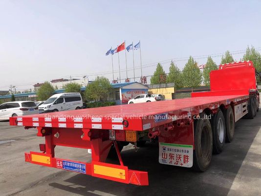 3 o 4 assi Cargo navale e 20ft 40ft Container Flatbed Trailer con 50tons Max Payload