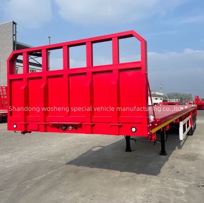 3 o 4 assi Cargo navale e 20ft 40ft Container Flatbed Trailer con 50tons Max Payload