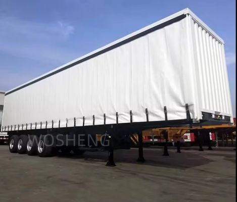 3 assi 40ft 45ft White Curtain Side Sliding Truck Semitrailer per Truck Trailer