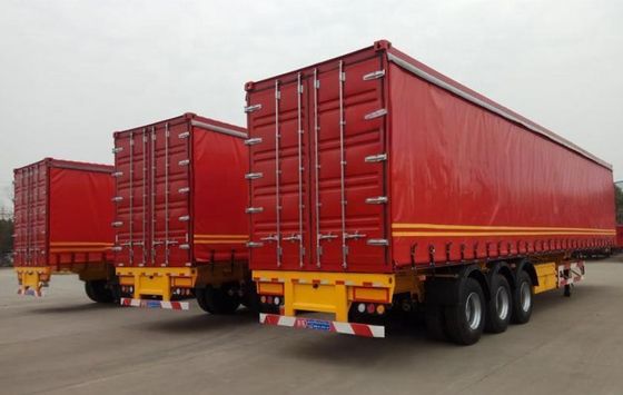 3 assi 40ft 45ft White Curtain Side Sliding Truck Semitrailer per Truck Trailer