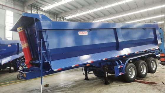 Semi-remorchio a scarico posteriore da 40-80 tonnellate con sistema di frenatura a doppia linea e elevata capacità di carico utile