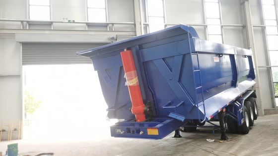 Semi-remorchio a scarico posteriore da 40-80 tonnellate con sistema di frenatura a doppia linea e elevata capacità di carico utile
