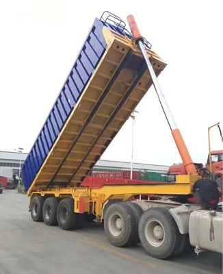 Semi-remorchio a scarico posteriore da 40-80 tonnellate con sistema di frenatura a doppia linea e elevata capacità di carico utile