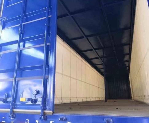 Richiesta del cliente 40ft contenitore laterale a tenda semirimorchio con asse 3 in acciaio ODM