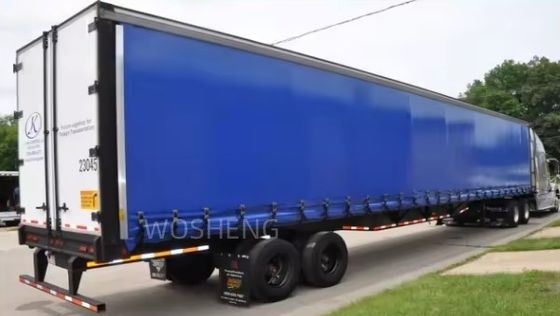 Richiesta del cliente 40ft contenitore laterale a tenda semirimorchio con asse 3 in acciaio ODM
