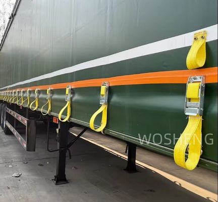 Semi-remolchio a 3 assi, box van per il trasporto merci, rimorchio a tenda laterale per la protezione del carico