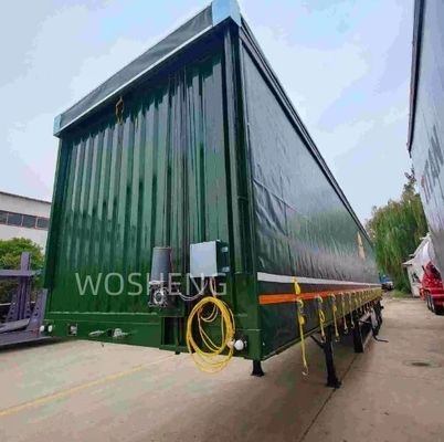 Semi-remolchio a 3 assi, box van per il trasporto merci, rimorchio a tenda laterale per la protezione del carico