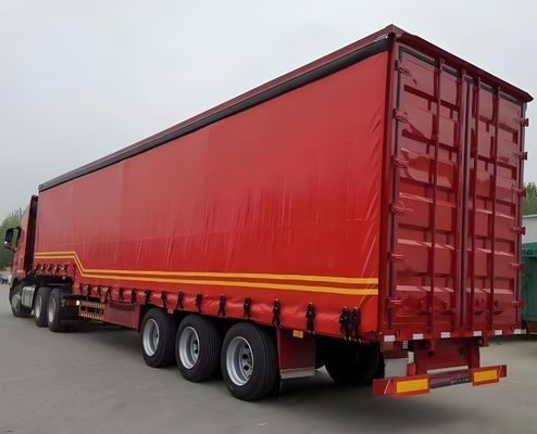 Sistema di frenatura a doppia linea WABCO Tri Axles 60 tonnellate rimorchio a tenda laterale per il trasporto