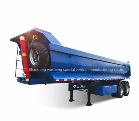 Azzurro 2/3/4/5 Assi Tipper Semi Truck Tipping Truck Trailer per carico utile massimo 20-100t