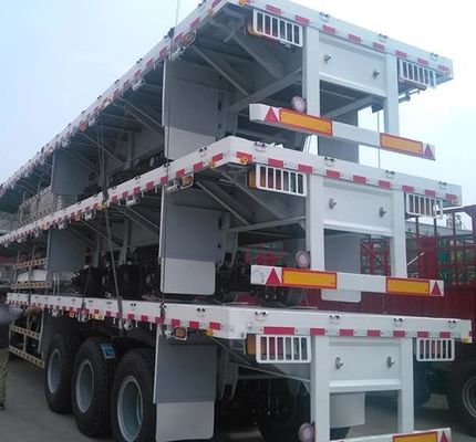 Wosheng più venduto 3 assi 50 tonnellate Flatbed Truck Trailer Acciaio Flat Bed Semi-Trailer