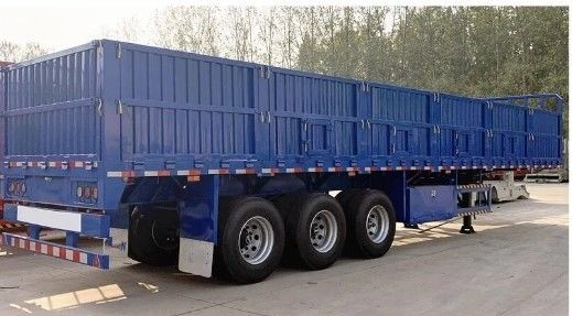 3 assi 50 tonnellate Parete laterale semirimorchio Trasporto merci con pneumatico 12.00R22.5 Opzionale
