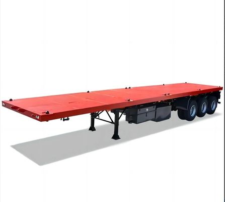 2/3/4 Assi 35ft 40ft 45ft Container Trasporto Acciaio Letto Piatto Semi-remolchio per camion