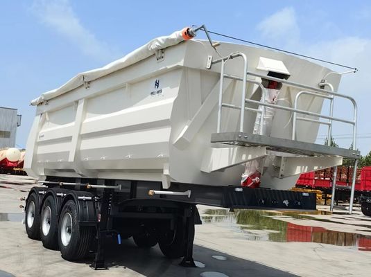 60T/80T U tipo tipper rear dump trailer per la funzione di trasporto di grano di pietra di sabbia