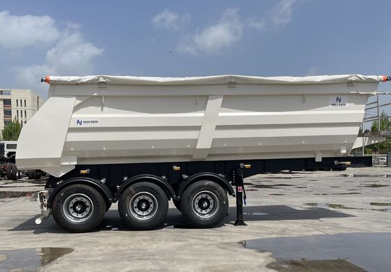 60T/80T U tipo tipper rear dump trailer per la funzione di trasporto di grano di pietra di sabbia