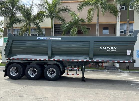 Ritrainere per autocarri 3/4 assi 60-100 tonnellate Ritrainere a scarico con carrello di atterraggio pesante 28 t