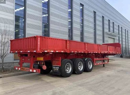 Wosheng Tri-Axle Side Dump Trailer con sollevamento idraulico e dimensioni 13000*2550*2900mm