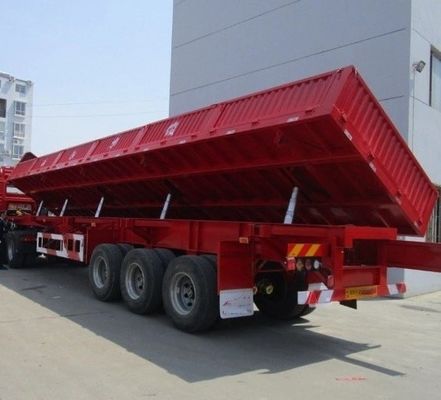 Semi-remolchi a tre assi con sollevamento idraulico, ribaltatore laterale e rimorchio laterale per camion
