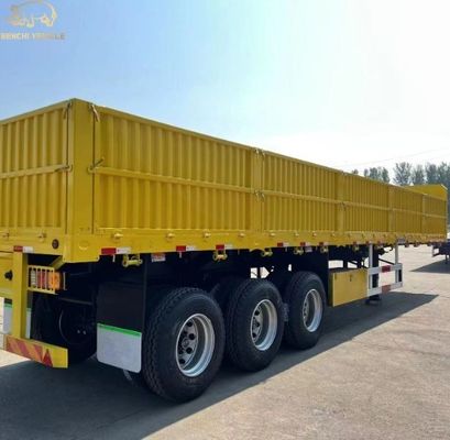 Acciaio 3 asse 40ft 12,4m Fence Cargo Semi-remolchio di parete laterale rimorchio camion per carico sfuso